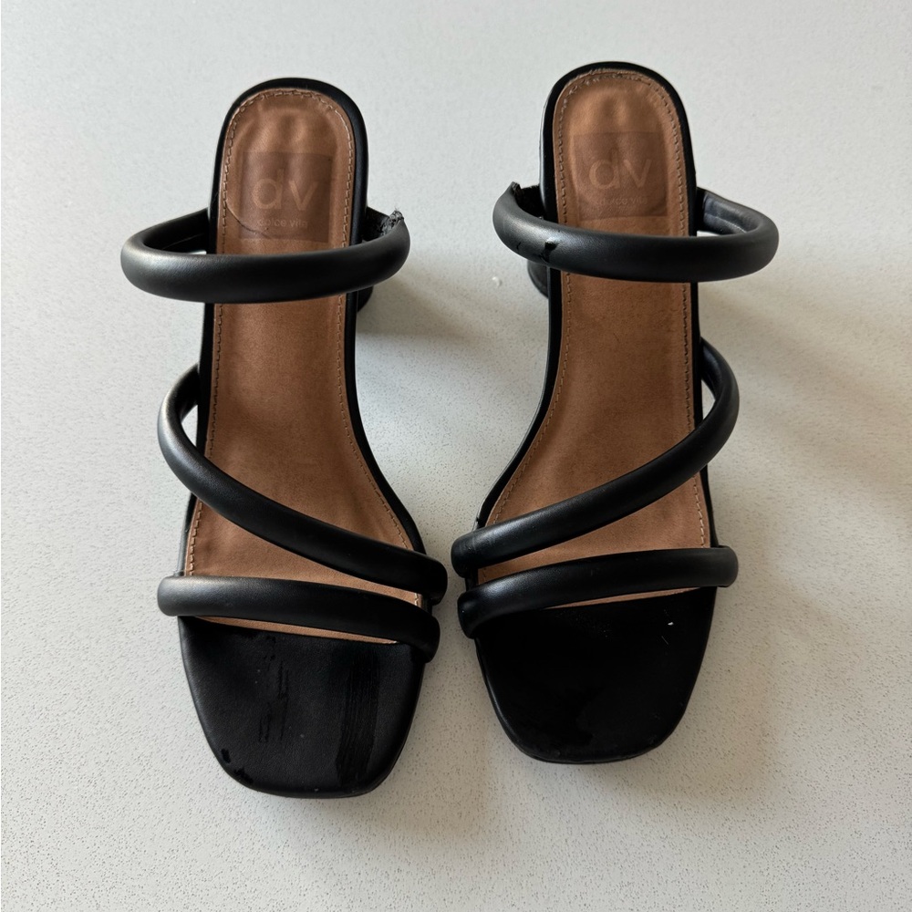 Dolce Vita Black Strappy Heels